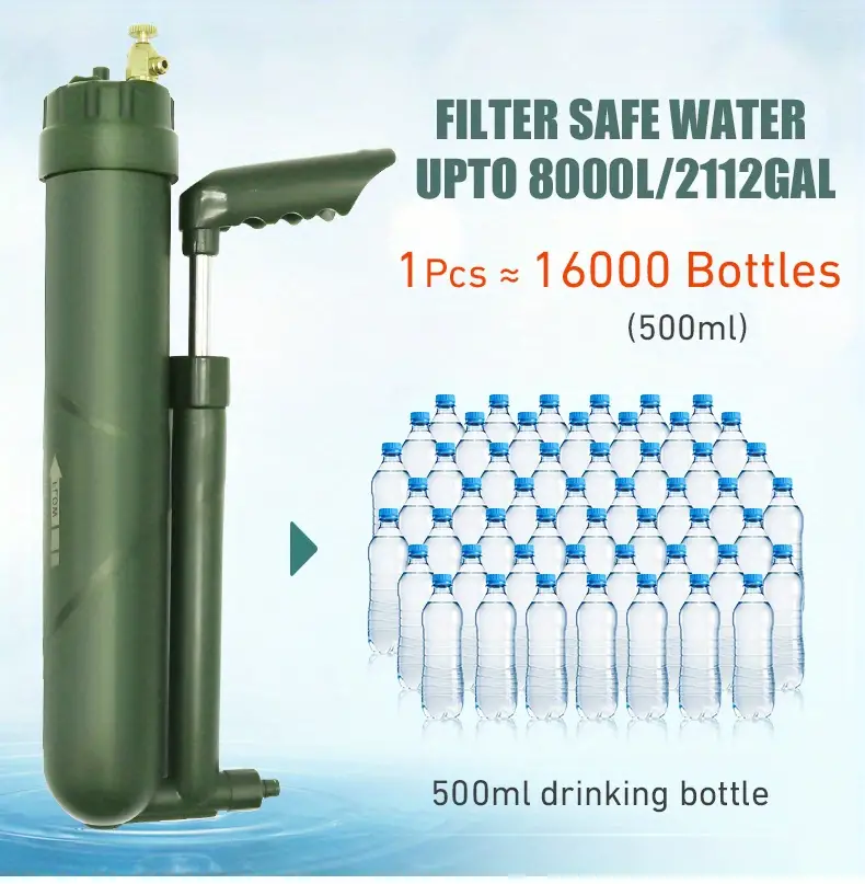 outdoor pressure pump water filter for survival or emergency professional water purifier for camping hiking details 2