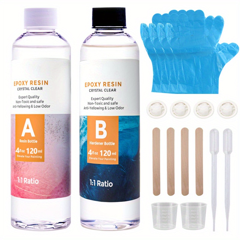 Crystal Clear Epoxy Resin Making Kit Food Safe Diy Starter Temu