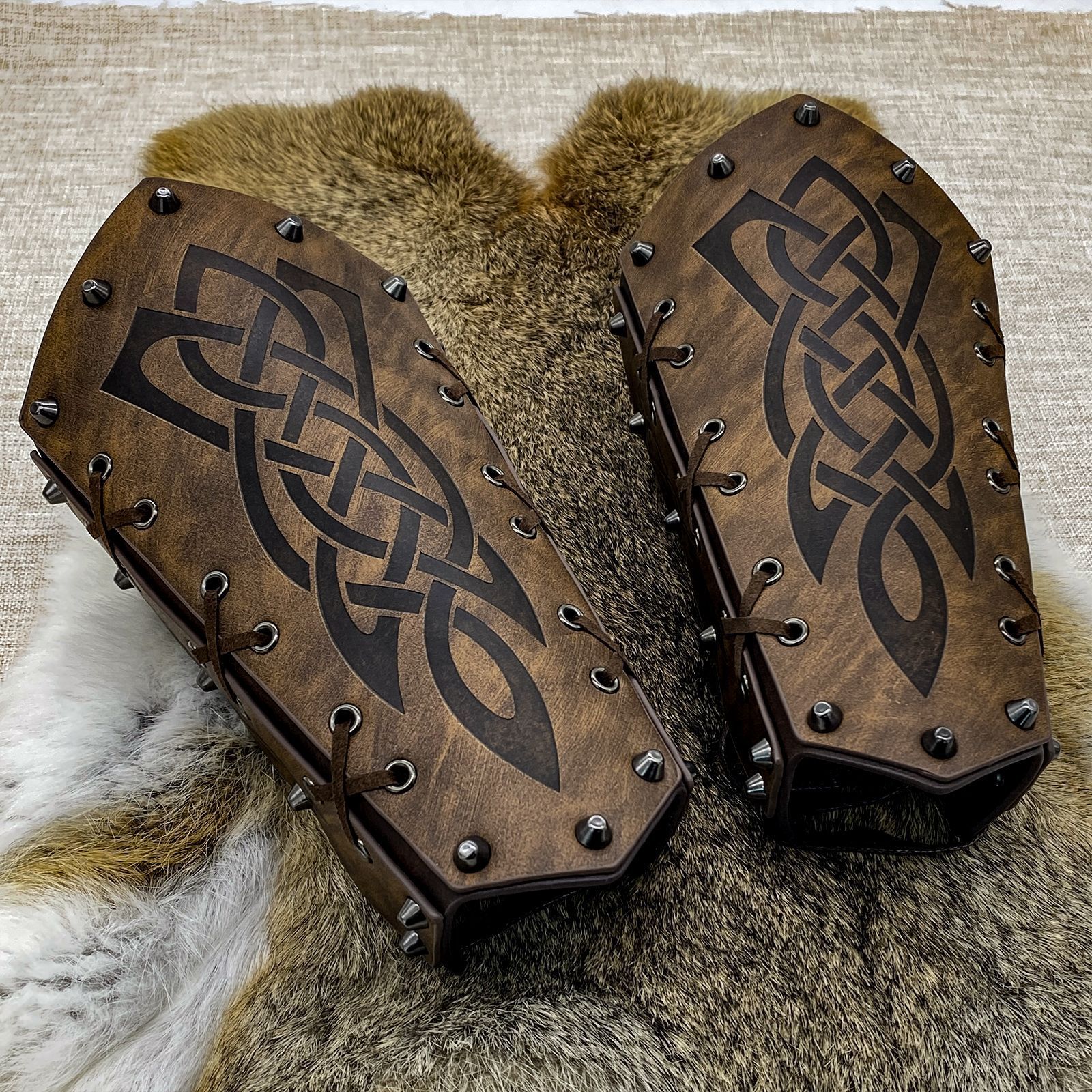 Medieval Arm Bracers Retro Pu Leather Knight Arm Guards Stage Performance  Costume Props, Don't Miss Great Deals