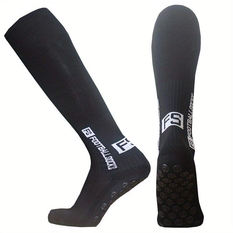 Non slip Silicone Bottom Athletic Socks Over The Calf Long Sports Socks