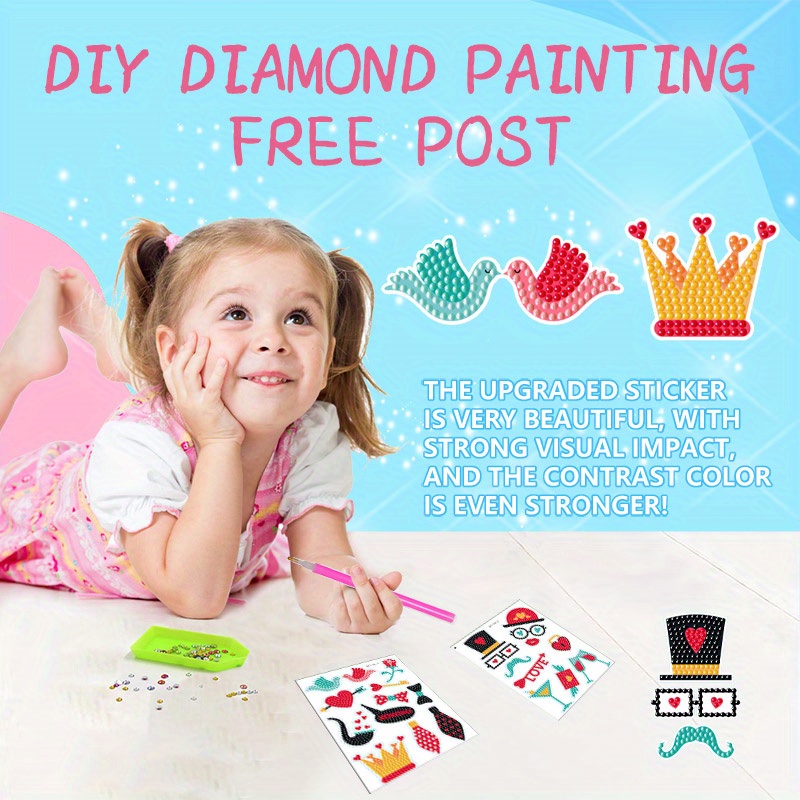 1 Set Diamond Painting Kids Set 22pcs Diamond Art Sticker - Temu