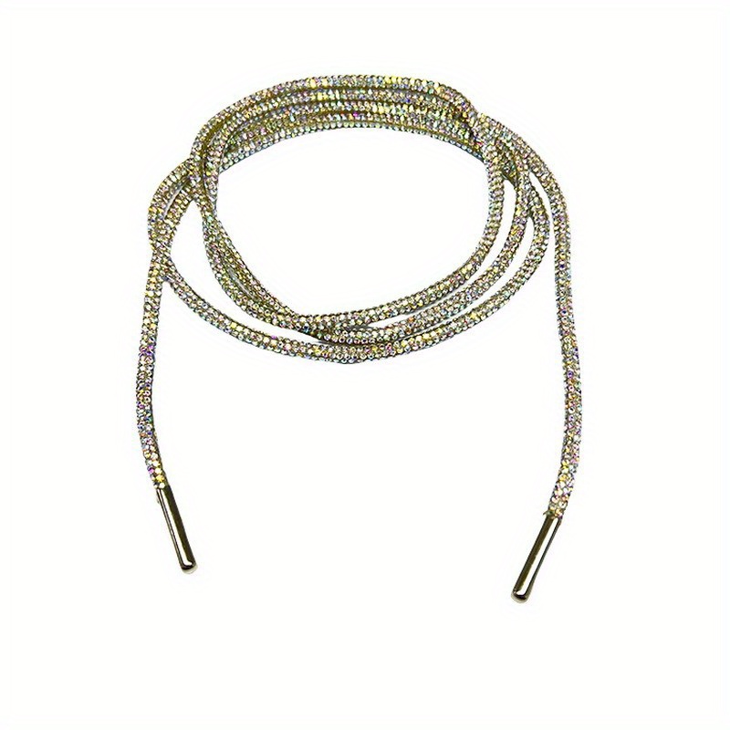 MTLEE Rhinestone Shoe Laces Bling Shoe Laces Rhinestone Diamond Hoodie  String Glitter Cords for Sneakers with Aglets (White, 21.87 Yards) - Yahoo  Shopping