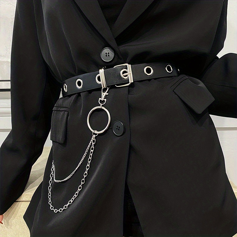 Women's Punk Style Student Pants Belt, Vintage Trendy Hip-hop Belt