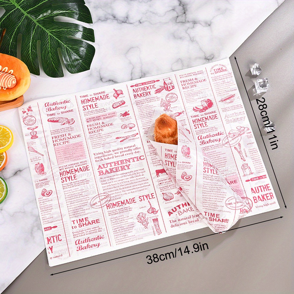 Custom Printed Paper Food Wax Sheets