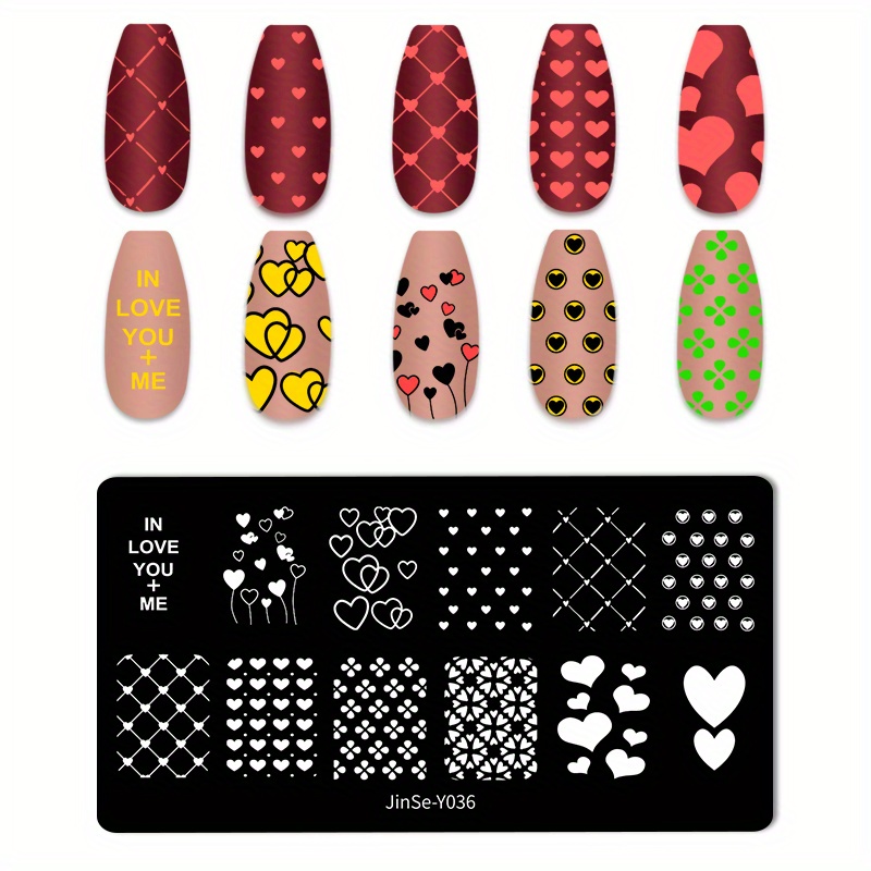 Nail Stamp Template for Salon and Home Manicure