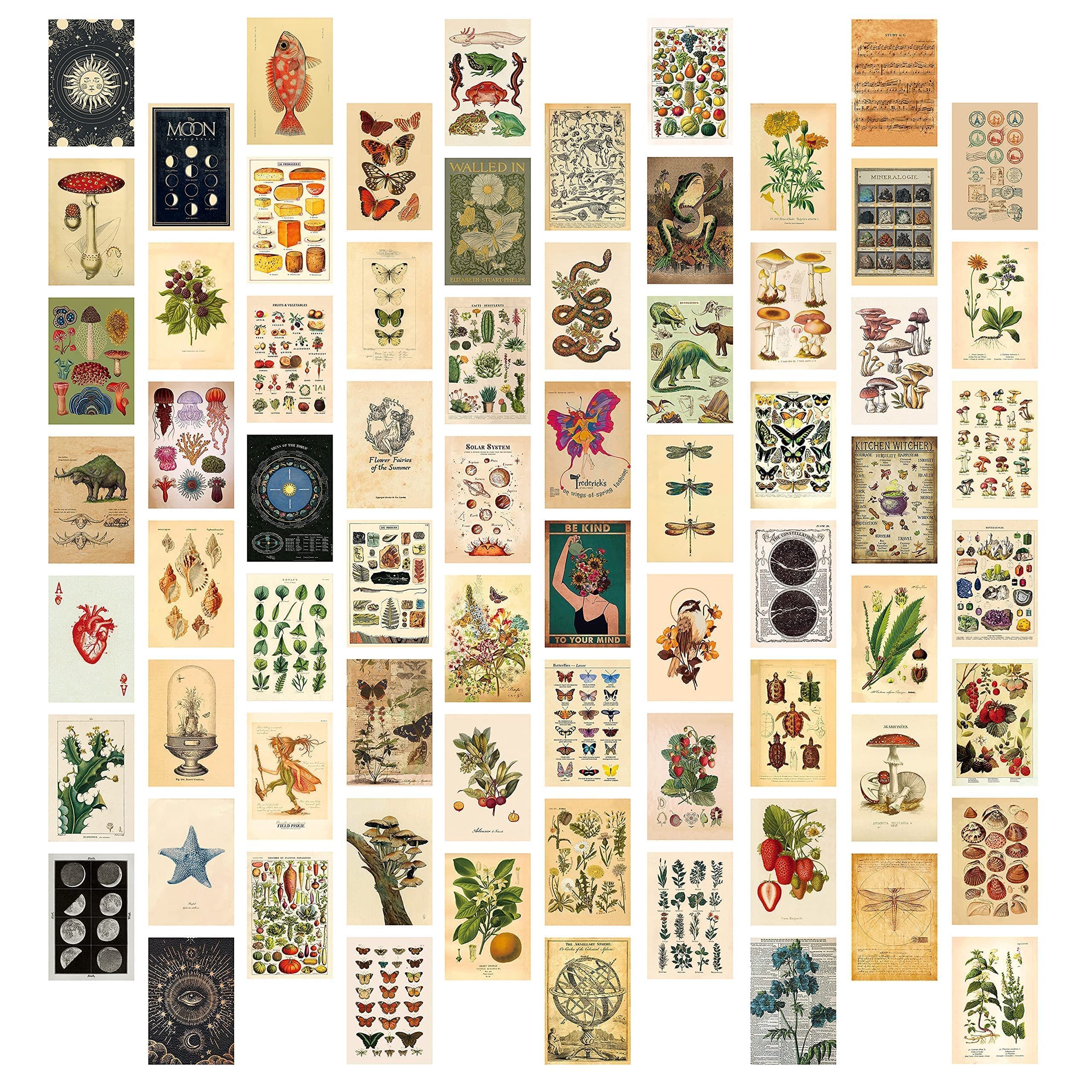 70pcs Vintage Wall Collage Kit Aesthetic Pictures Tarot Decorations For ...