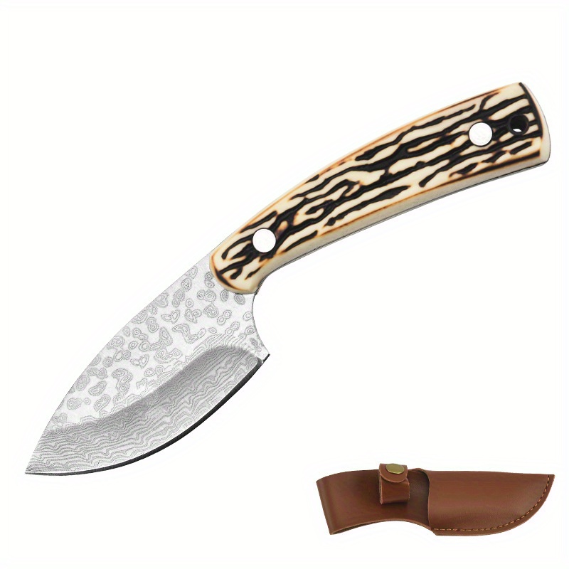 Cuchillo japonés para cortar carne, cuchillos cavernícolas para verduras,  cuchillo de carnicero con mango de espiga completa, cuchillo vikingo con