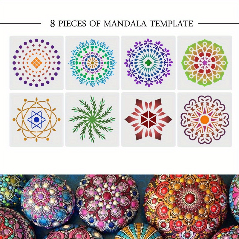 Set 13 Strumenti Dipingere Modelli Mandala Pittura Roccia - Temu Italy