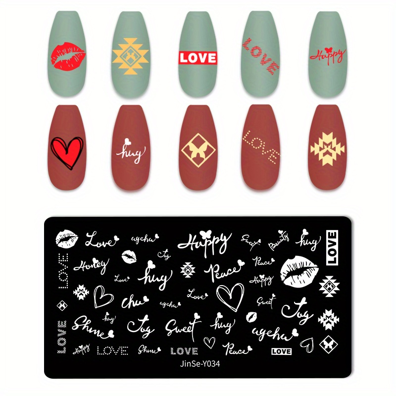 Nail Stamp Template for Salon and Home Manicure