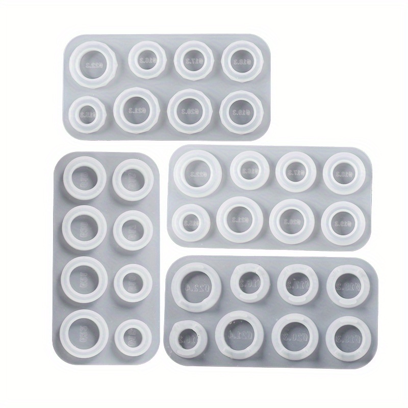 Resin Ring Molds Silicone Resin Molds 14 Sizes Round Rhombic - Temu