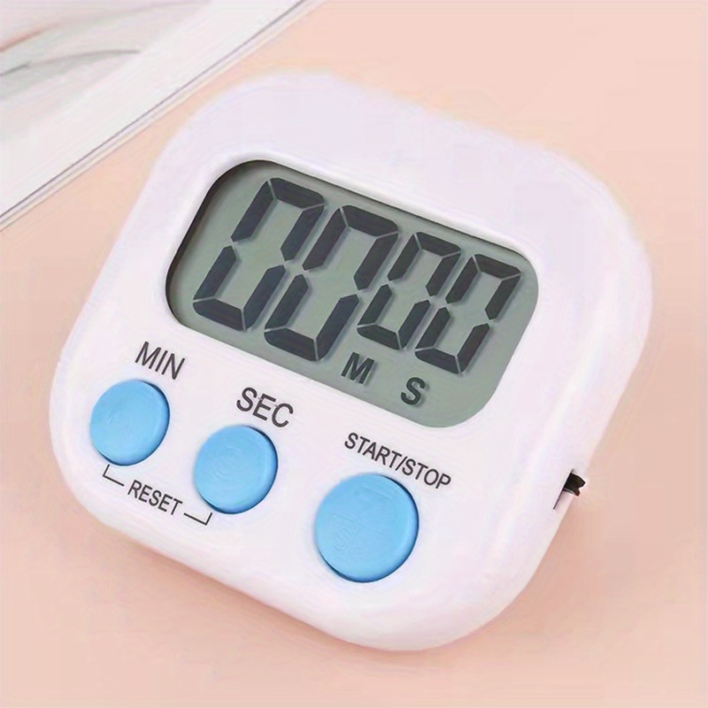 China Kitchen Timer,Egg Timer with Clock,Digital Timer Stopwatch with LCD Loud Alarm for Cooking,Baking, Sports,Learning,Etc, White