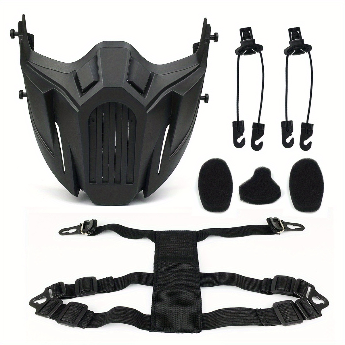 Tactical Half Face Mask Carbon Fiber Protection For Outdoor - Temu