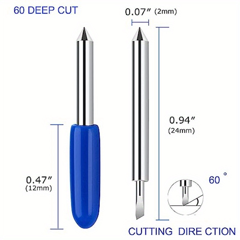 60 Degree Deep Cut Replacement Blades Compatible With Cricut - Temu
