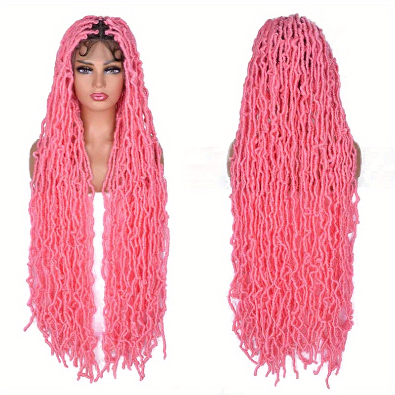 Full Lace Braided Wigs Locs Crochet Hair Wigs Synthetic - Temu