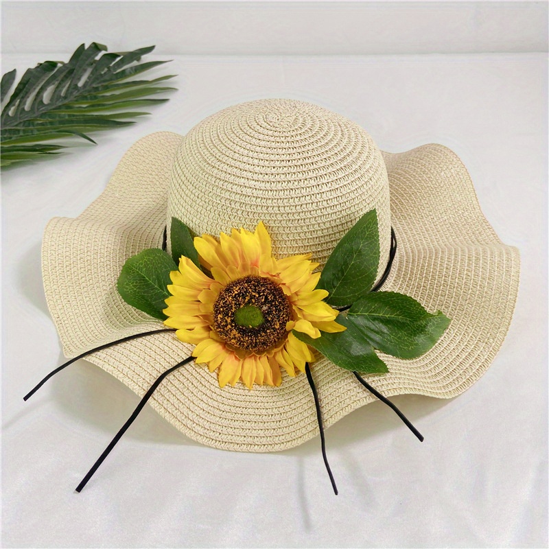 Sunflower Decor Straw Hat