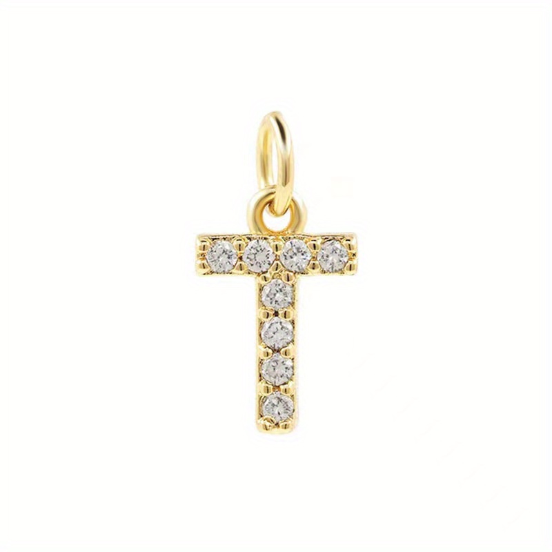 Initial Letter A t Exquisite Small Pendant Inlaid Zircon - Temu