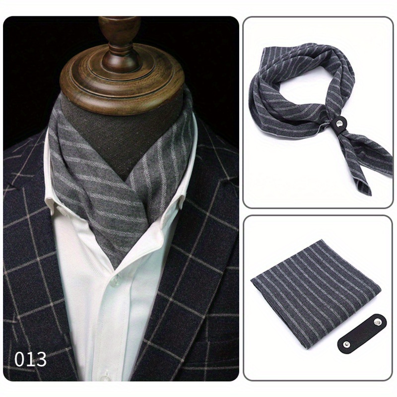 1 Pieza Camisa De Negocios Para Hombre Bufanda De Cuello Grande, Bufanda  Cuadrada Grande Con Jacquard Y Corbata Ancha - Joyería Y Accesorios - Temu