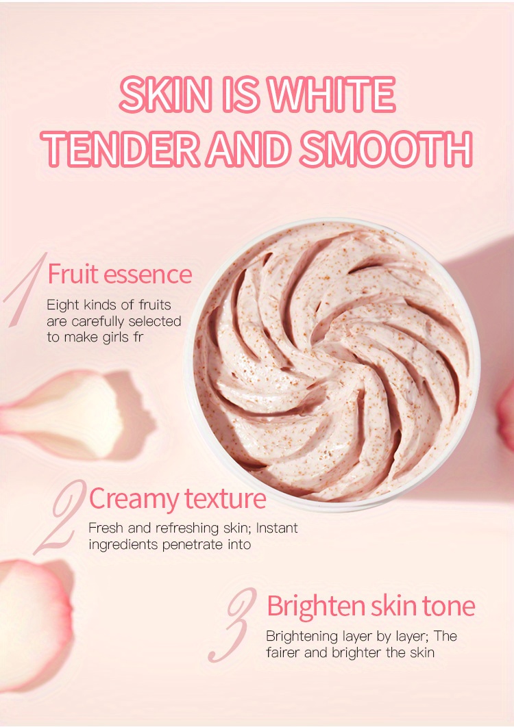 Peach Clear Ice Cream Body Scrub Exfoliating And Pimple Temu