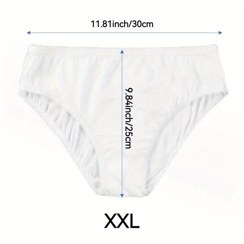 Mens Disposable 100% Cotton Underwear - For Travel- Hospital Stays