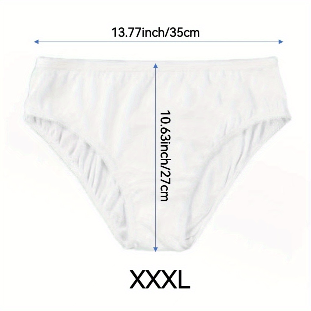 5pcs Plus Size Disposable Panties, Sterile Cotton For Maternity  Physiological Period Outdoor Business Trip Travel Wash-free Pants