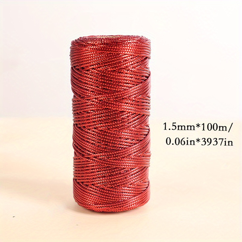 8mm Satin twist cording Red/Metallic Gold decoration trim braided Shiny  Cord Choker Thread Twine String Rope Supplies Price per 5 Yards