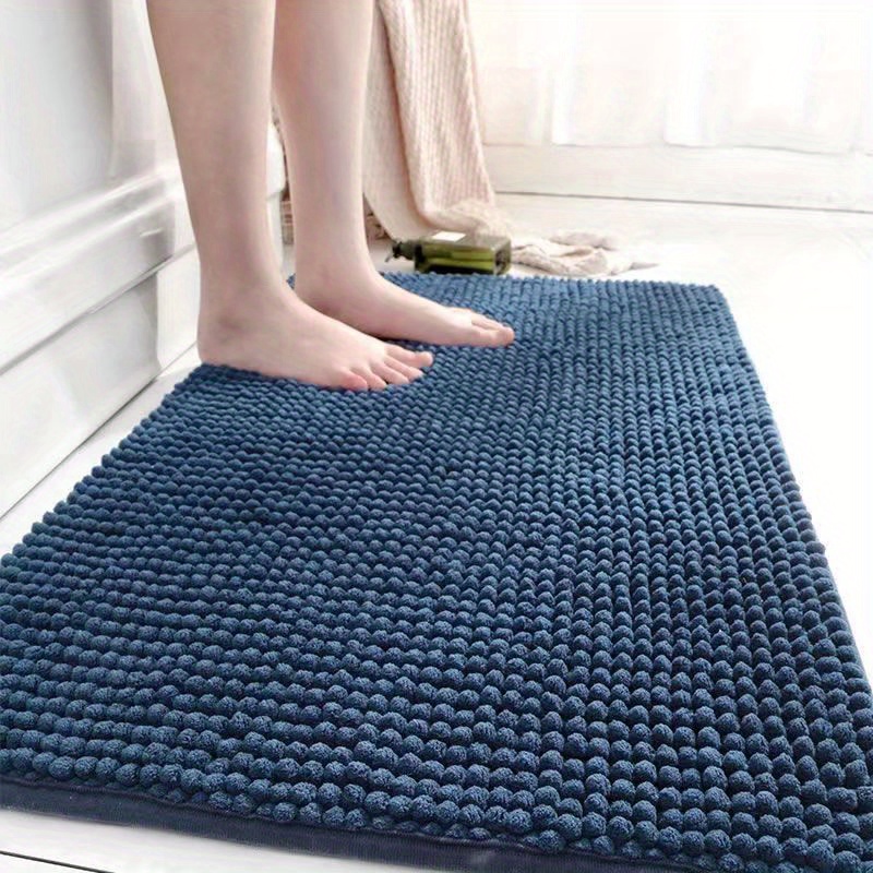 Ultra Soft And Cozy Chenille Bathmat With Antiskid Polka Dots - Quickly  Absorbs Water And Provides Durable Tufted Doormat For Bathroom Supplies -  Temu