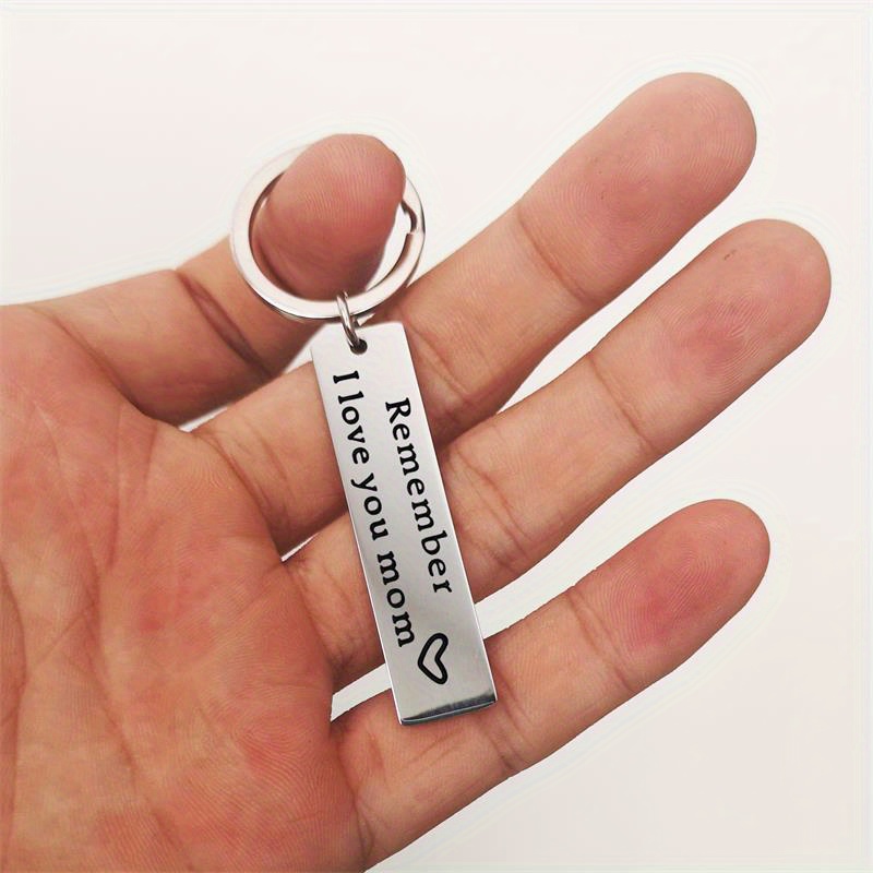 Nalosun Mother Daughter Matching Keychain Set - Stainless Steel, Rose Pendant, Heart Keyring - View #4