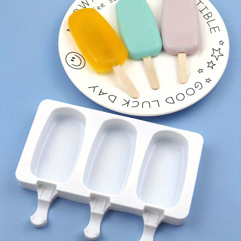 1pc 4-cavity Elliptical Popsicle Molds - Small Size