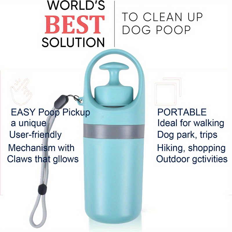 Lightweight Portable Dog Poop Scooper Built in Poop Bag Temu