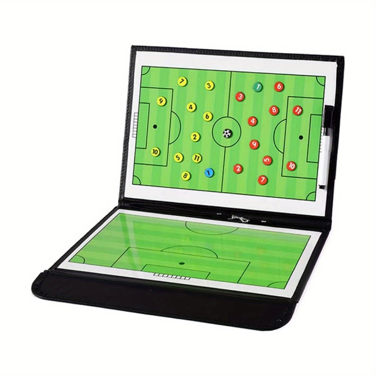 Pure Vie Football Coaches Tactical Board, Portable Soccer Magnetic Tactics  Strategy Notebook Football Coaching Clipboard - Sport Training Assistant  Equipment KIt with Player Markers, Pen and Eraser 52 cm x 34 cm