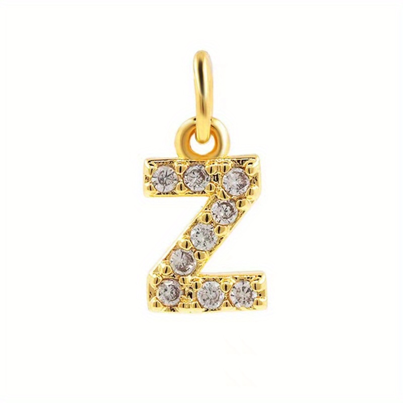 Initial Letter U z Exquisite Small Pendant Inlaid Zircon - Temu