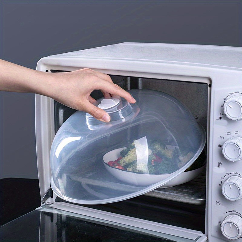 1 pc Microwave Splash Cover High Temperature Resistant Food Heating Cover  Fresh-keeping Oil Splash Cover Large Vegetable Silicone Fresh Keeping Cover