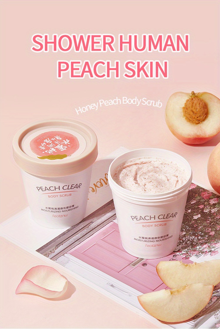 Peach Clear Ice Cream Body Scrub Exfoliating And Pimple Temu