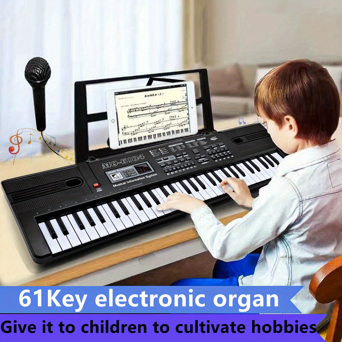 61 Teclas Teclado Piano Electrónico Inteligente Portátil - Temu