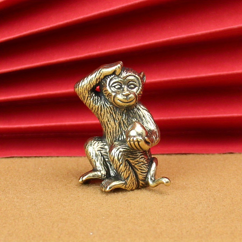 Brass Gorilla Desktop Decoration Monkey Statue Decoration - Temu