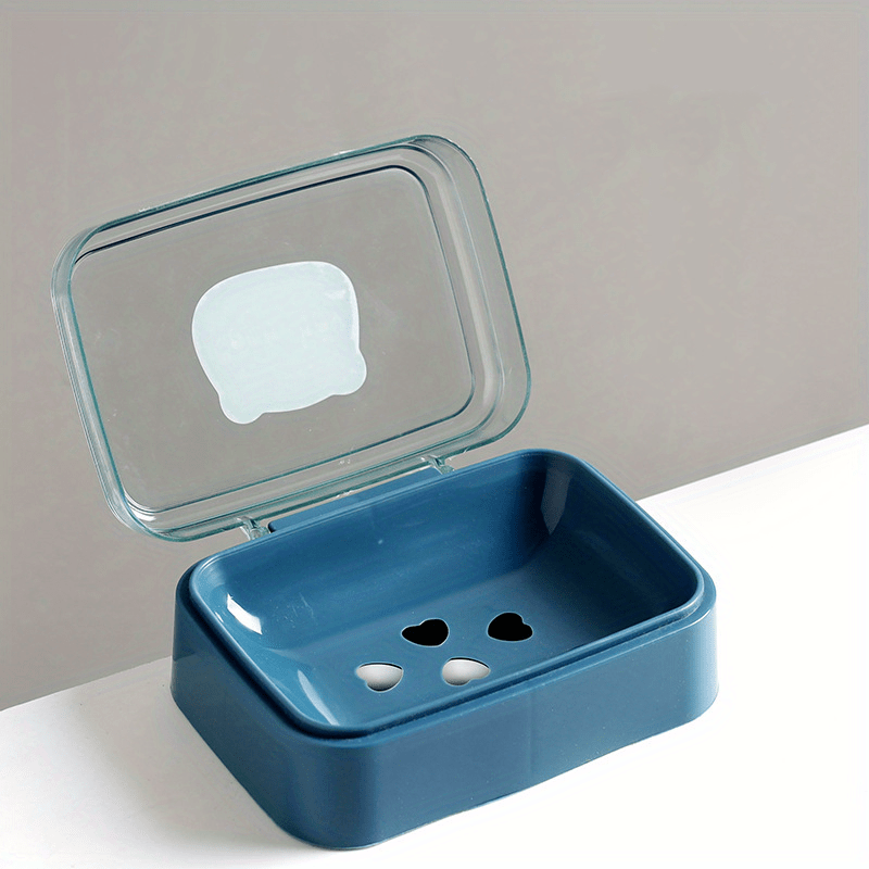 Flip Top Soap Box Wall Mounted Soap Dish Drain Soap Holder - Temu