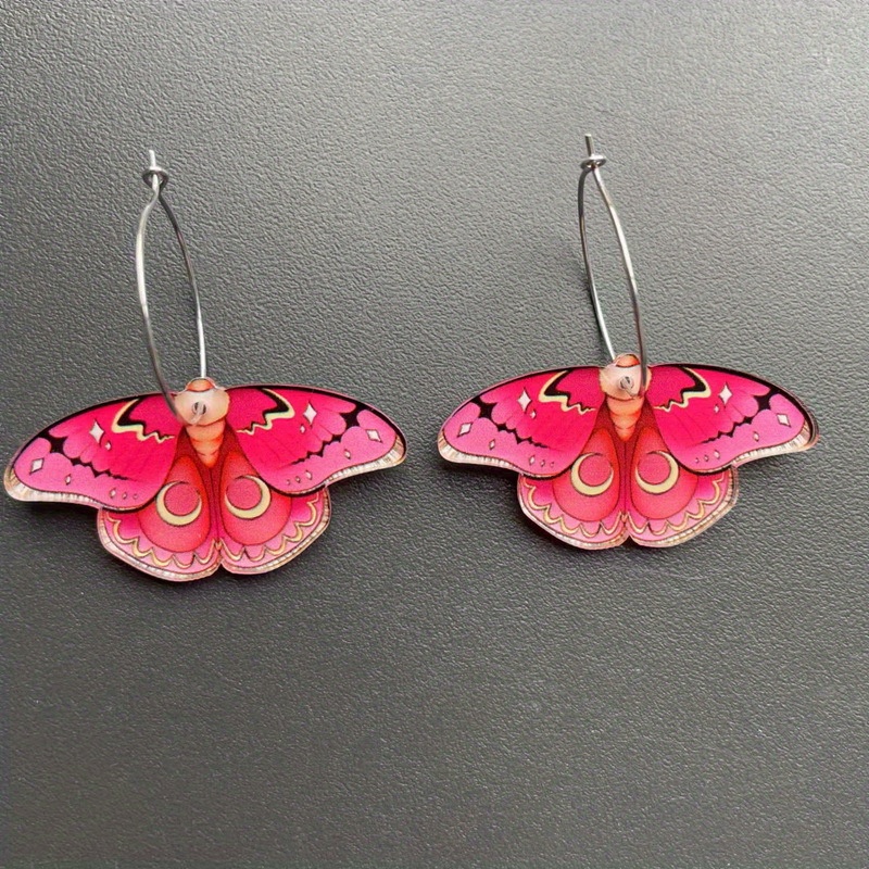 TINY MOTHS cuelga pendientes de gota / Botanical Woodland Forestry  caprichosa polilla pendientes / regalo para ella / aretes de polilla  cottagecore -  México