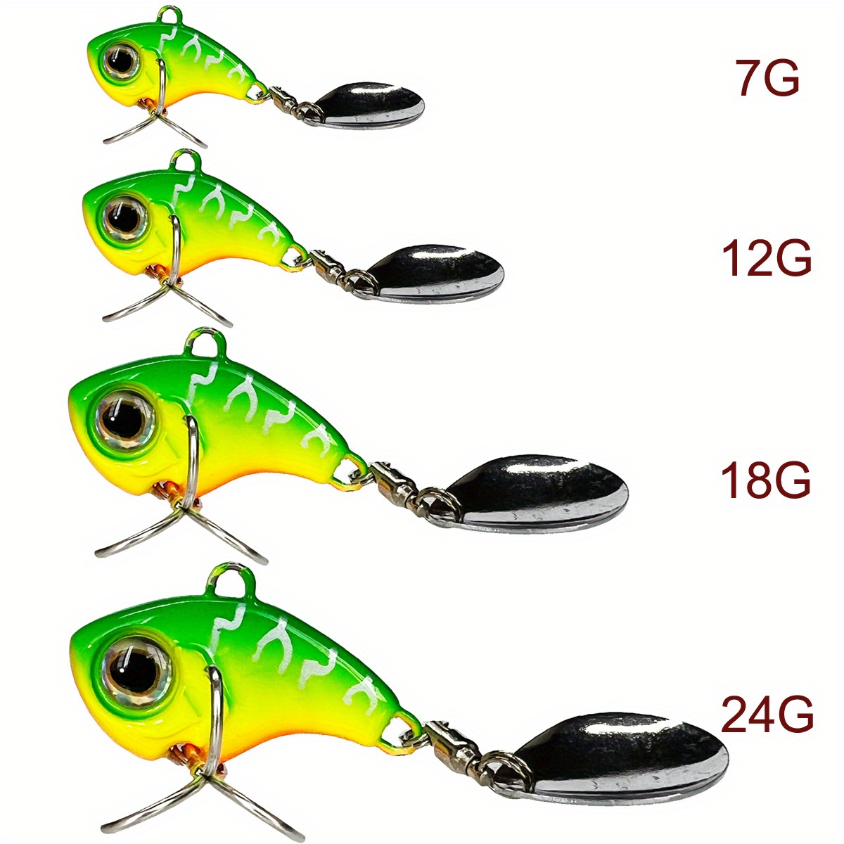 WANBY Proven Explosive Color Special Spinner Spoon Swimbait Vibrating  Jigging Freshwater Saltwater Fishing Tackle Lures and Baits (4pcs VIB) :  : Sports, Fitness & Outdoors
