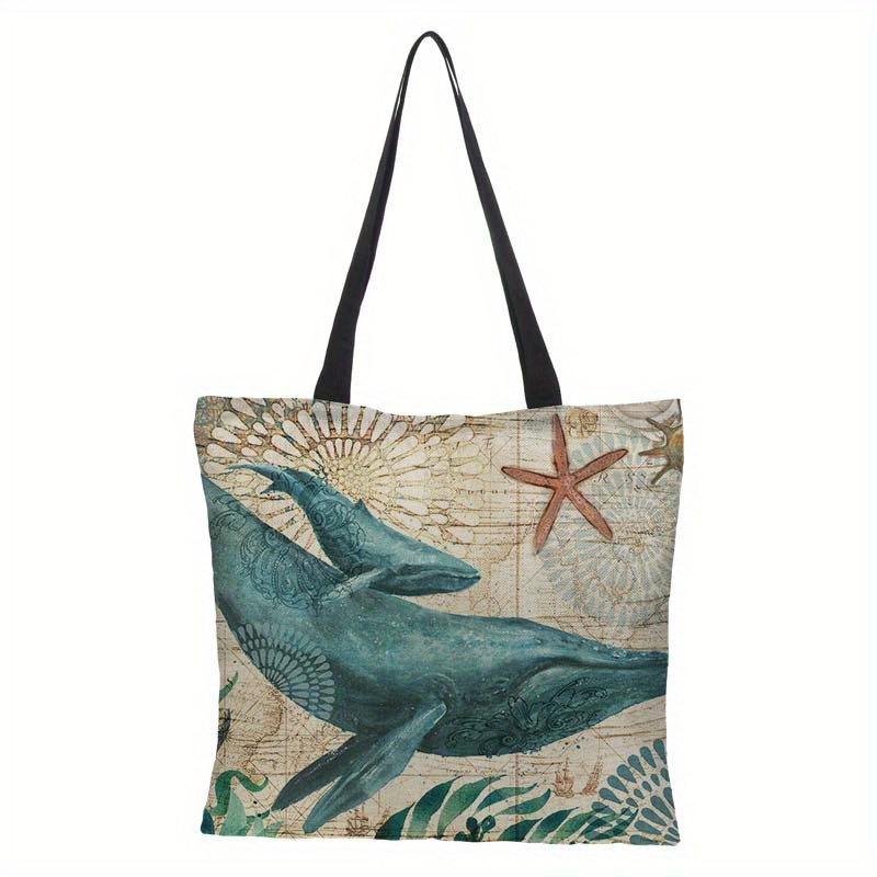 Print Lightweight Tote Bag Reusable Shopping Bag Shoulder Bag
