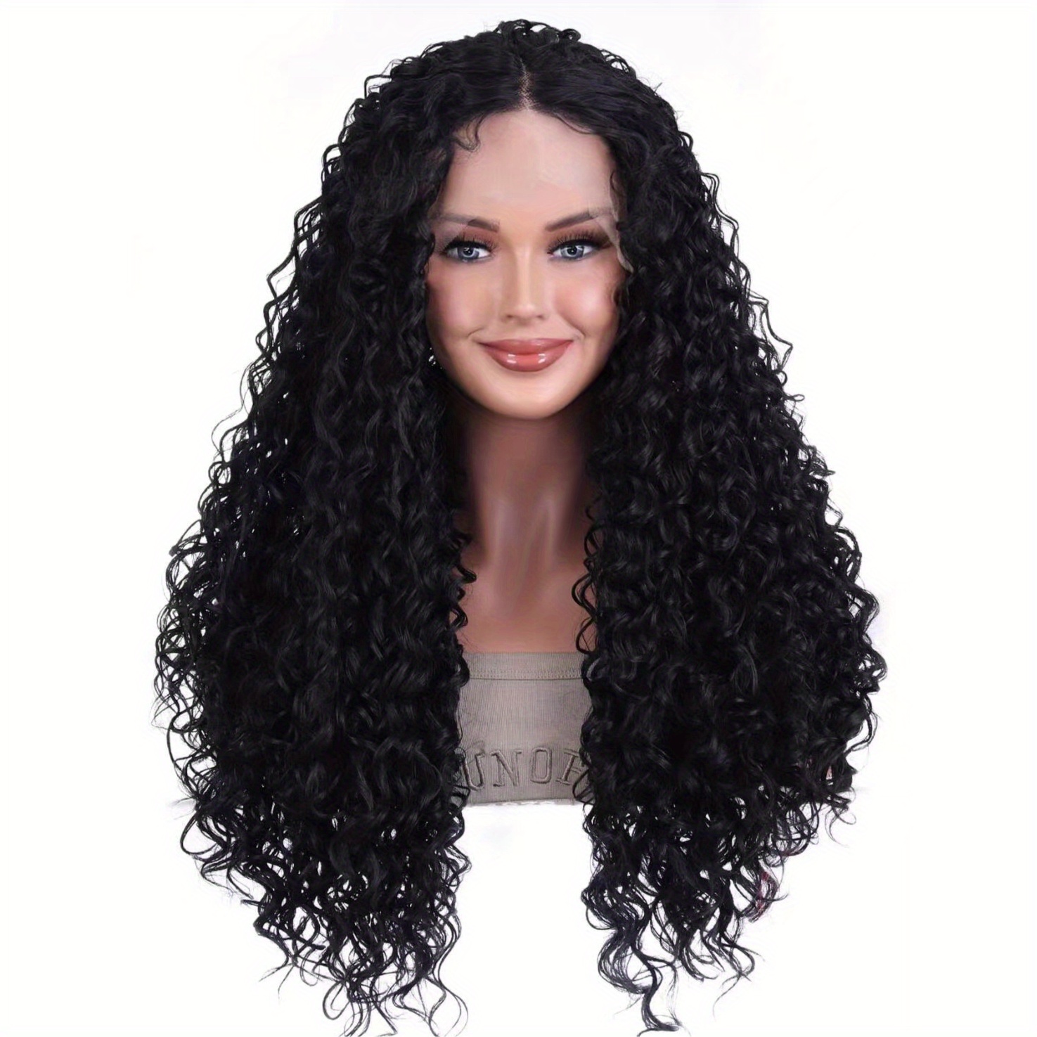 Long Deep Curly Lace Front Wigs Long Curly Synthetic Wigs Temu