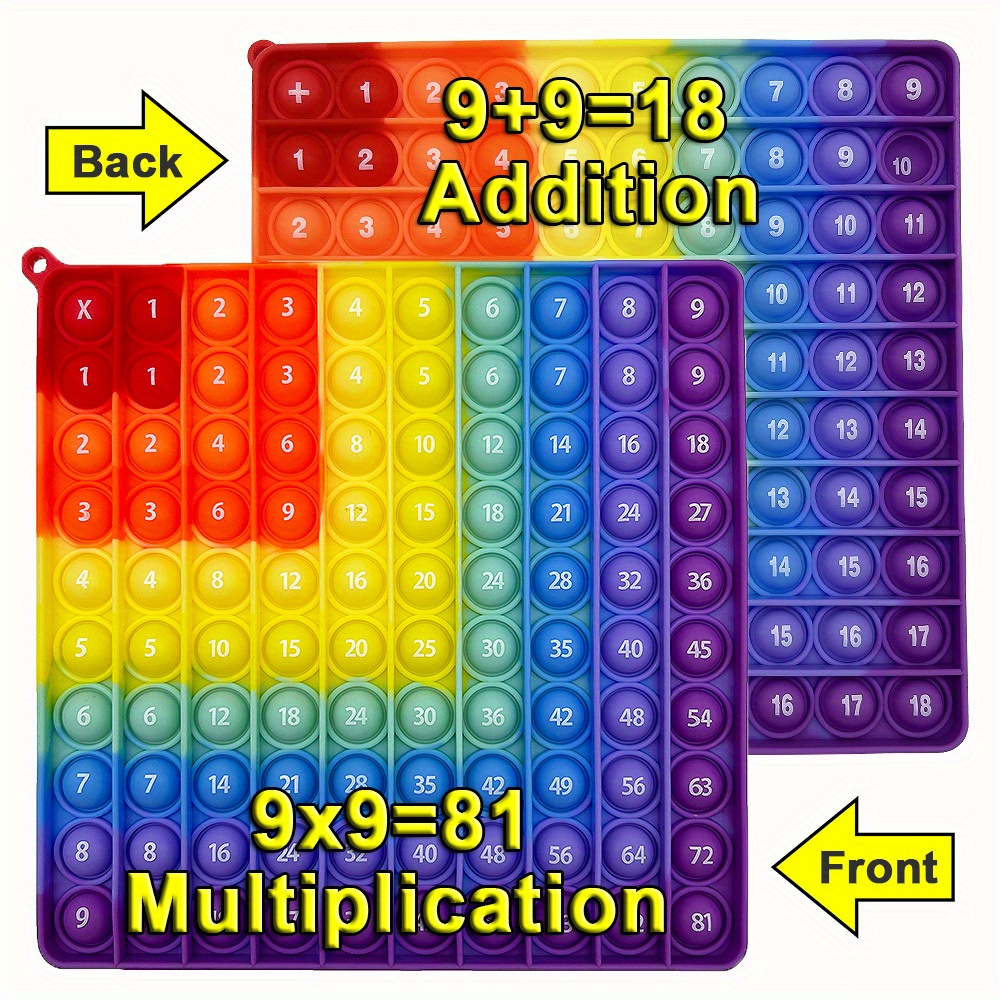 9*9 Multiplication Addition Math Learning Push Bubble Fidget - Temu