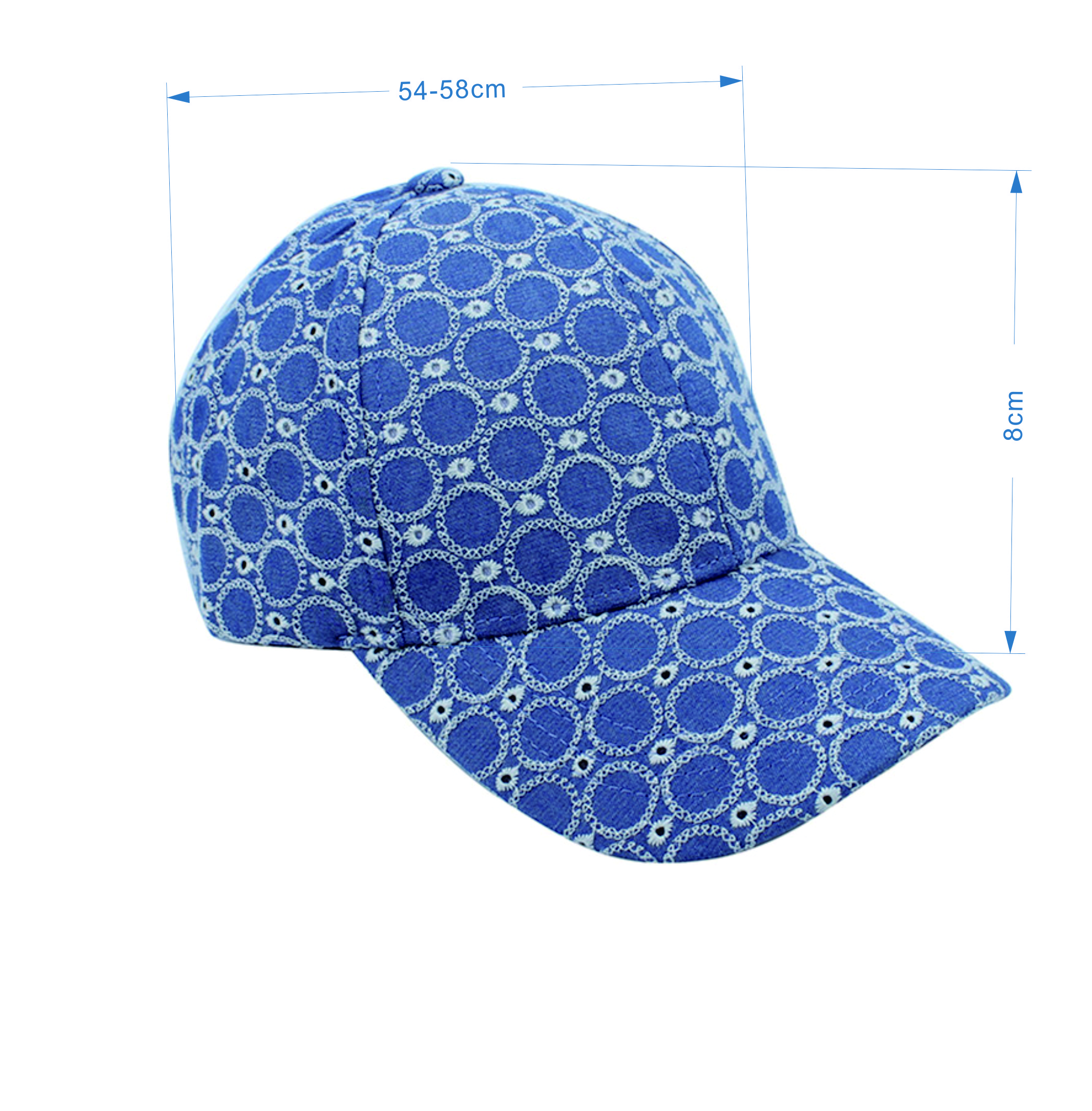 Authentic GUCCI Cap Hat Baseball Denim Blue Size M 58cm