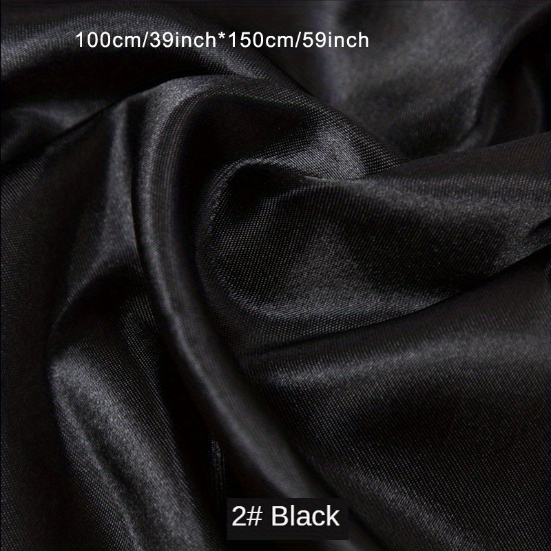 1 X Black Satin Fabric 60 Inch Wide - by The Yard - for Weddings, Decor,  Gow.