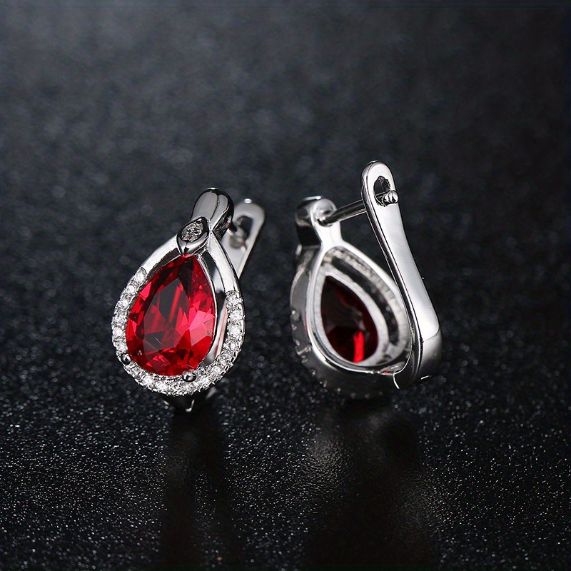 Mens red hot sale diamond earrings