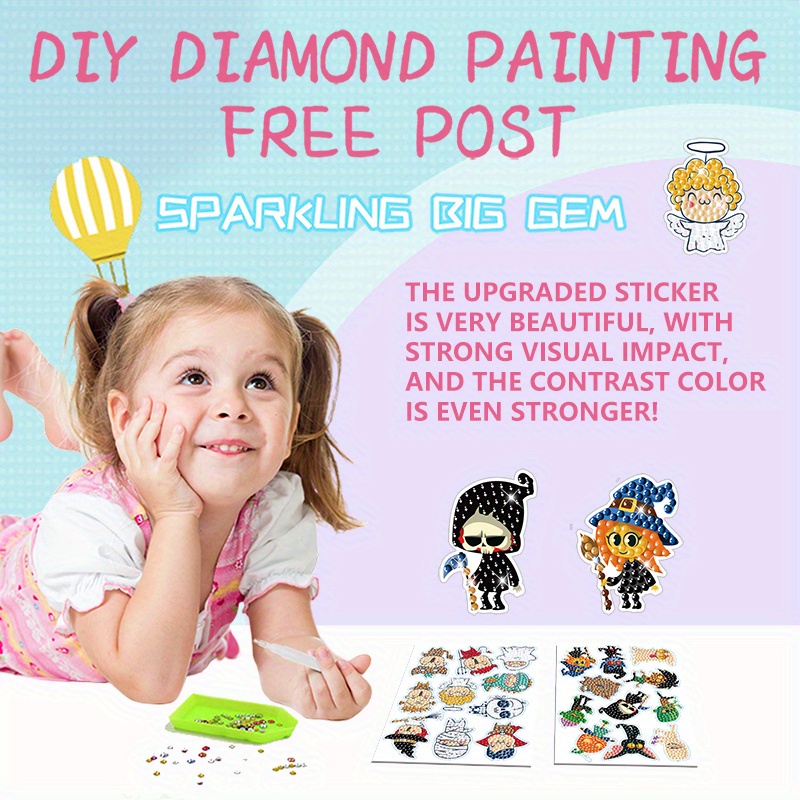 Creativity for Kids Big Gem Diamond Painting, Halloween Stickers