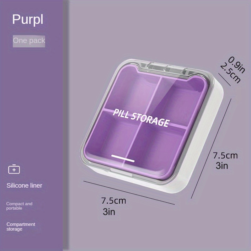 Small Pill Case Well Sealed Travel Pill Box Portable Daily - Temu