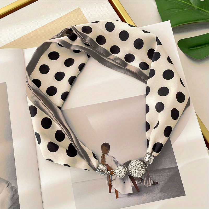 Geometric Neckerchief Scarf with Magnet Buckle