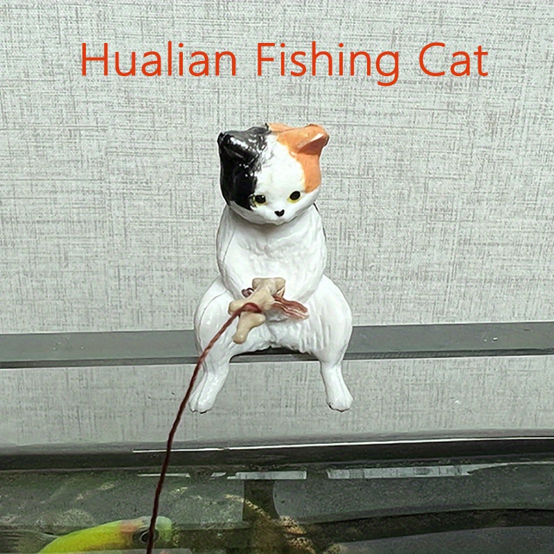 Cute Fishing Cat Statue Figurines Add A Fun Landscape Scene To Your Fish  Tank With These Adorable Aquarium Decorations - Pet Supplies - Temu United  Arab Emirates