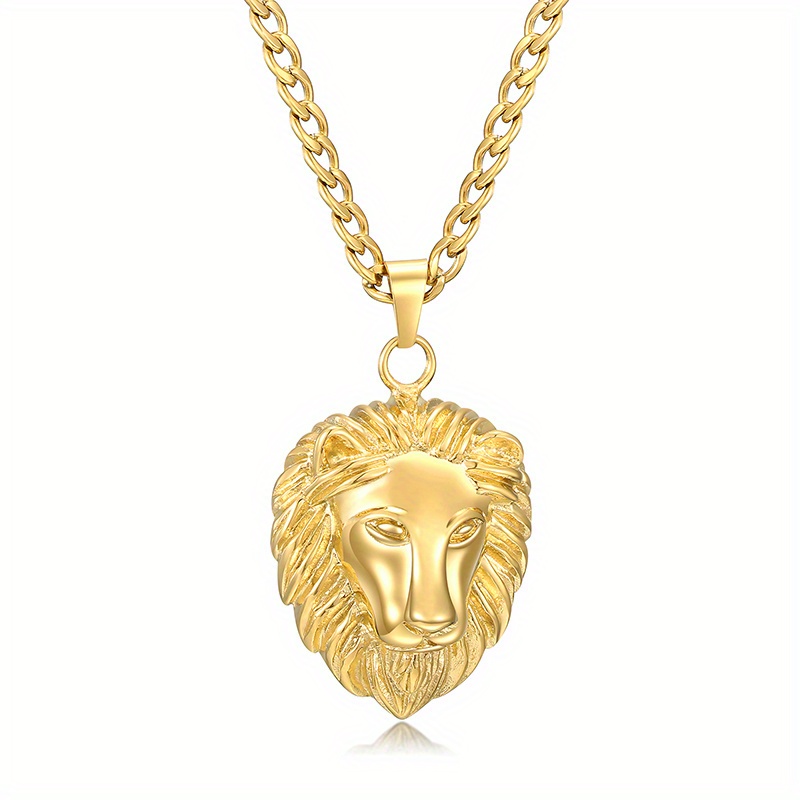 Stainless steel lion hot sale head pendant