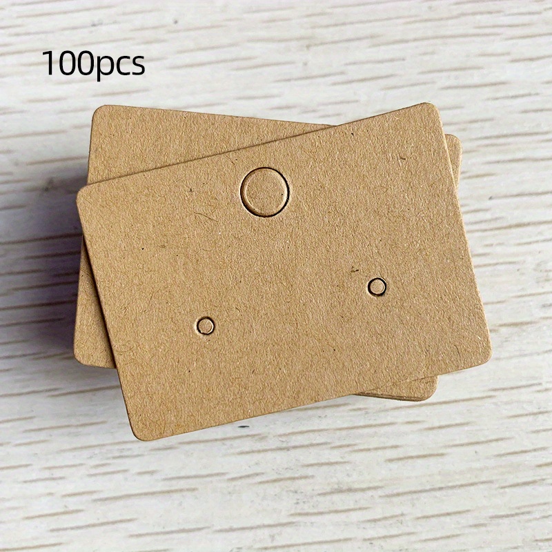 Earring Cards, 100Pcs Earring Display Holder Cards Kraft Paper Earring  Cards for Selling, Handmade with Love Tags Jewelry Display Cards for  Keychain